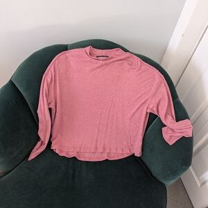 Pink Long Sleeve Knit Top